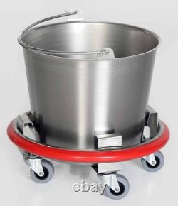 MCM KKB540 Stainless Steel 12qt Kick Bucket withRubber Bumper MCM KKB540 Stainless Steel 12qt Kick Bucket withRubber Bumper