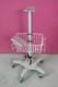 Medical Equipment Monitor Cart Stand with Quick Release Mount, Basket, Cord Wrap
