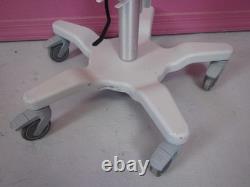 Medical Equipment Monitor Cart Stand with Quick Release Mount, Basket, Cord Wrap