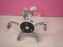 Medical Equipment Monitor Cart Stand with Quick Release Mount, Basket, Cord Wrap