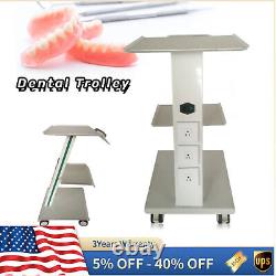 Medical Mobile Dental Trolley Cart Built-in Socket Equipment withFoot Brake