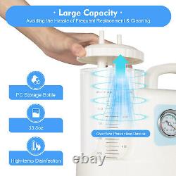 Medical Vacuum Phlegm Portable Quiet Suction Unit Aspirator Machine 110V 60Hz