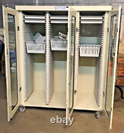 MedstorMAX by Harloff Triple Column Medical Equipment Storage Cabinet, Key Lock