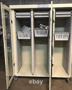 MedstorMAX by Harloff Triple Column Medical Equipment Storage Cabinet, Key Lock