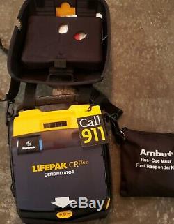 Medtronic Lifepak CR Plus w case, battery, and pads AED defibrillator