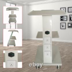 Mobile Dental Trolley Cart Built-in Socket Medical Trolley Equipment Three Layer