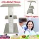 Mobile Dental Trolley Cart Built-in Socket Medical Trolley Equipment Three Layer