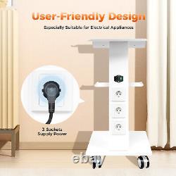 Mobile Dental Trolley Cart Built-inSocket Medical Trolley Equipment withFoot Brake