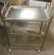 Mobile Mayo Stainless Steel Tray Stand Rolling Cart Adjustable Medical Equipment