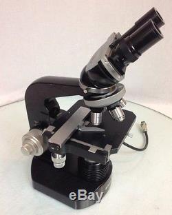 Nikon S Binocular Microscope with eyepieces and 4 objectives with power supply