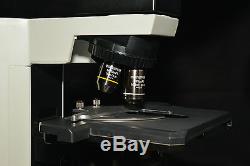 OLYMPUS BX40 BINOCULAR MICROSCOPE. UPlanFl 10x & 100x OBJ'S. NEAR PRISTINE COND