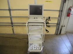 OLYMPUS TC-C2 COMPACT TROLLEY With SONY LMD-1420MD MEDICAL MONITOR & TRIPPLITE PDU