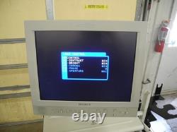 OLYMPUS TC-C2 COMPACT TROLLEY With SONY LMD-1420MD MEDICAL MONITOR & TRIPPLITE PDU