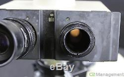 Olympus BH-2 BHS Binocular Microscope with 4x Objectives, Lamp, Camera Mount