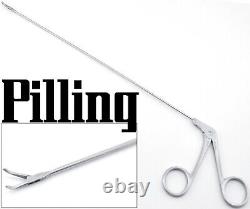 PILLING 506470 Jako-Kleinsasser Micro-Laryngeal 45° Left Curved Grasping Forceps