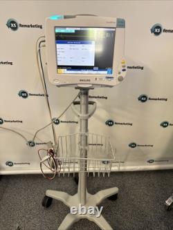 Philips MP50 IntelliVue Bedside Monitor With MSS Module & Stand