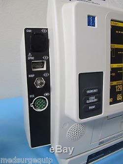 Physio Control Biphasic Lifepak 12 with SpO2 EtCO2 NIBP Batteries Charger