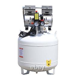 Portable Dental Air Compressor Oil Free Silent Air Pump Noiseless 40L 110V NEW