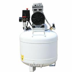 Portable Dental Medical Air Compressor Silent Noiseless Oil Free Oilless 40L US