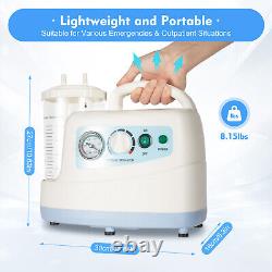 Portable Emergency Dental Phlegm Suction Unit Medical Vacuum Aspirator Machine