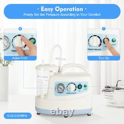 Portable Medical Vacuum Aspirator Machine Emergency Dental Phlegm Suction Unit