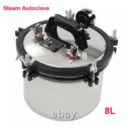 Professional 8L Steam Autoclave Sterilizer for Lab Equipment Culture Medium NEW