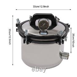 Professional 8L Steam Autoclave Sterilizer for Lab Equipment Culture Medium NEW
