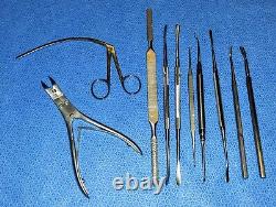 Professional Surgical 10 Piece Orthopedic Small Tendon Tray Storz, Codman, Jarit