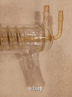 Pyrex 24/40 Spiral Distillation Condenser Lab Apparatus Glass Chemistry Equip