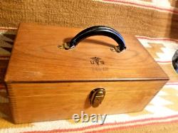 RARE 50s ORTHOPEDIC BONE DRILL & 3 CLAMP SET ORIG BOX US ENLISTED MEDICAL ARMY