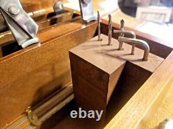 RARE 50s ORTHOPEDIC BONE DRILL & 3 CLAMP SET ORIG BOX US ENLISTED MEDICAL ARMY