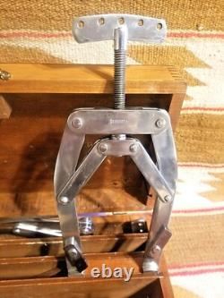 RARE 50s ORTHOPEDIC BONE DRILL & 3 CLAMP SET ORIG BOX US ENLISTED MEDICAL ARMY