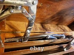 RARE 50s ORTHOPEDIC BONE DRILL & 3 CLAMP SET ORIG BOX US ENLISTED MEDICAL ARMY