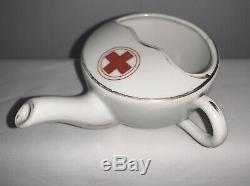 Red Cross Sipping Cup, Ceramic Or Porcelain Medical Sipping Cup RARE WW1