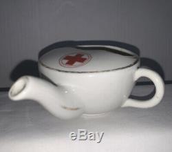 Red Cross Sipping Cup, Ceramic Or Porcelain Medical Sipping Cup RARE WW1