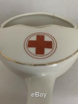 Red Cross Sipping Cup, Ceramic Or Porcelain Medical Sipping Cup RARE WW1