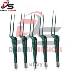 Reusable Non-Stick Bayonet Bipolar Forceps 8 Green Electrosurgery Instruments
