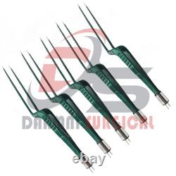 Reusable Non-Stick Bayonet Bipolar Forceps 8 Green Electrosurgery Instruments