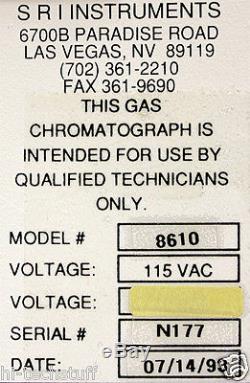 SRI Instruments 8610 Gas Chromatograph