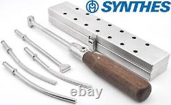 SYNTHES 397.700 Surgical Handle w Interchangeable 5 Bone Tamps Impactor Set case