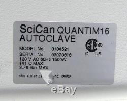 SciCan 3104521 Quantum 16 Dental Medical Tattoo Steam Sterilizer AutoClave