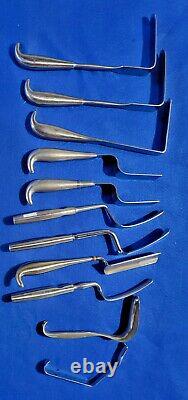 Set Of 11 Professional Obgyn Retractors With Tray V. Mueller, Sklar, Jarit