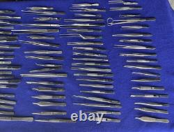 Set of 125 Professional Surgical Medical Instruments With Tray EXC. Condition