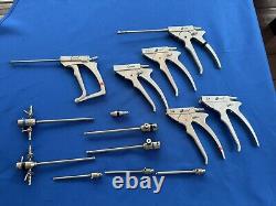 Set of 14 Dyonics Cannula, Punch Handles, Forceps, etc