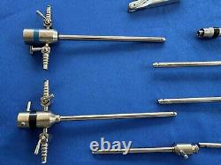 Set of 14 Dyonics Cannula, Punch Handles, Forceps, etc