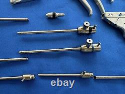 Set of 14 Dyonics Cannula, Punch Handles, Forceps, etc