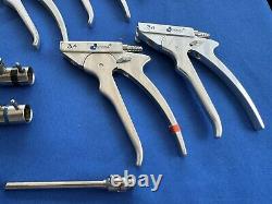 Set of 14 Dyonics Cannula, Punch Handles, Forceps, etc