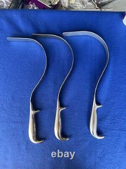 Set of 3 PILLING Lemon Retractor Stainless Steel Surgical Instruments