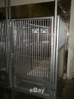 Stainless Steel Dog Kennel / Cage 60' Deep X 38 Wide Bank Of 5