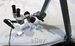 Stereolupe Stemi Stereomikroskop Vergrößerung 15x mit Schwenkarm + Beleuchtung